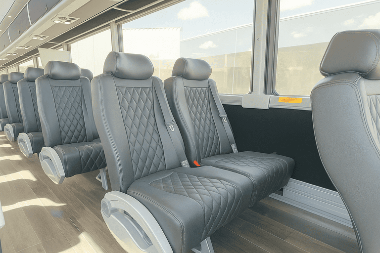 interior of Charter Bus Rental Victoria charter bus